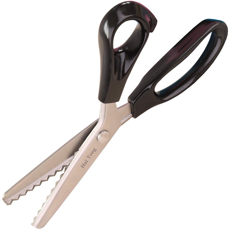 Hui Tong Strong & Sharpe Pinking Shears,Pinking Shears Scissors for Fabric, Serrated and Scalloped Scissors fabric,3mm,5mm,7mm (Serrated 7mm) - Image 1